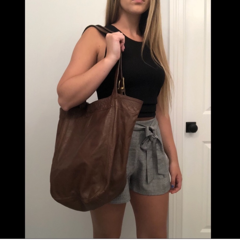 Coach leather tote bag large